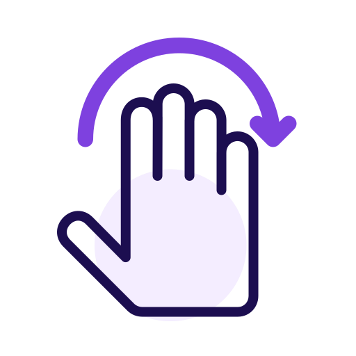 Five finger right rotation Icon