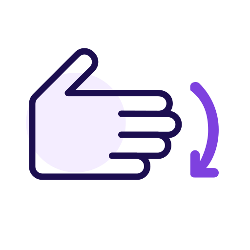 Five fingers down rotation Icon