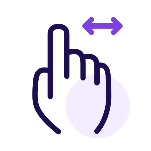 Single finger left-right sliding Icon
