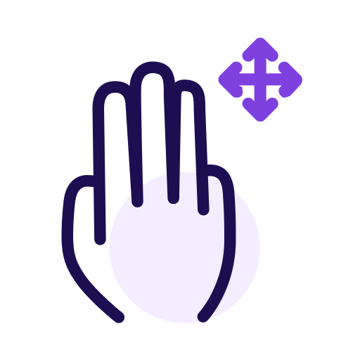 Three finger movement Icon