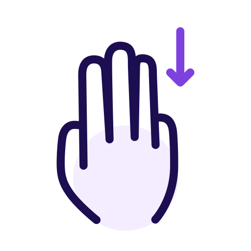 Three finger slide Icon