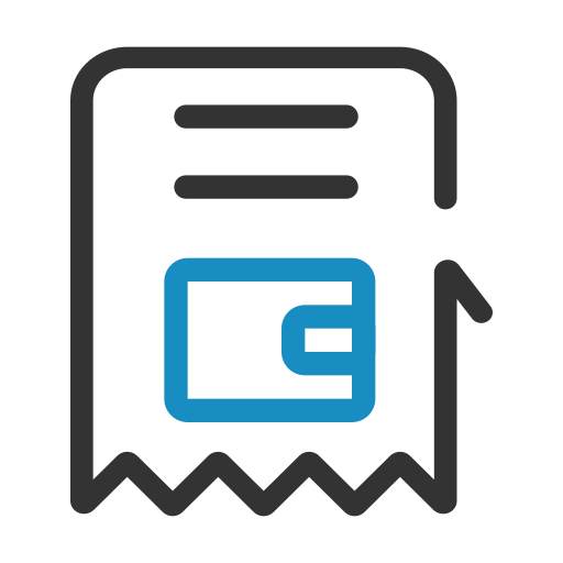 Electronic deposit receipt Icon