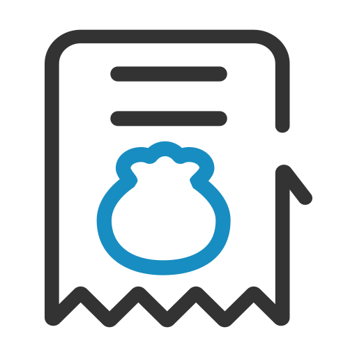 Electronic loan receipt Icon