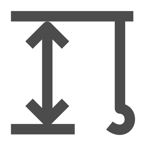 Hook height - line Icon