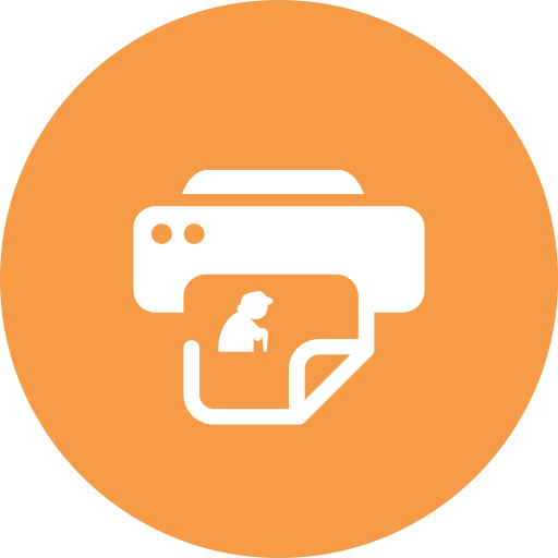 Pension verification print Icon