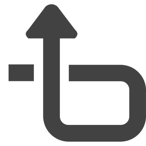 si-glyph-upwards-arrow-with-loop Icon