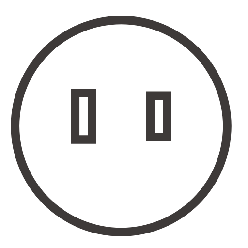 American 2-socket plug pin Icon