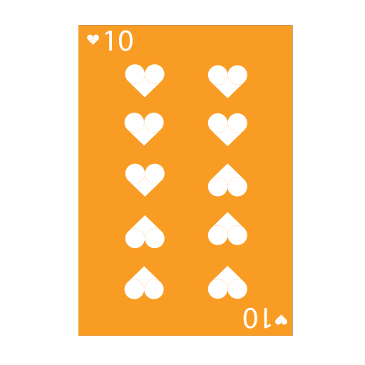 Poker hearts 10 Icon