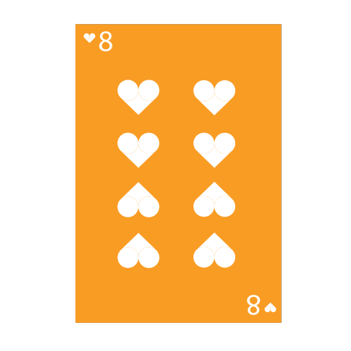 Poker hearts 8 Icon