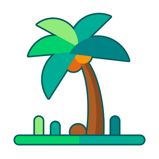 Linear coconut tree Icon