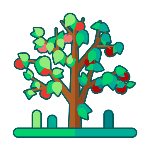 Linear fruit tree Icon