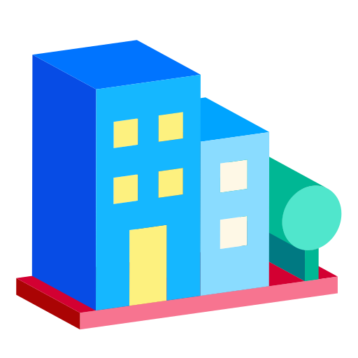 Surface building 2.5D Icon