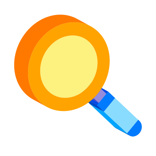 Surface magnifying glass 2.5D Icon