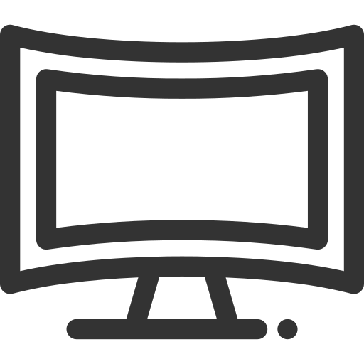 Curved screen TV Icon