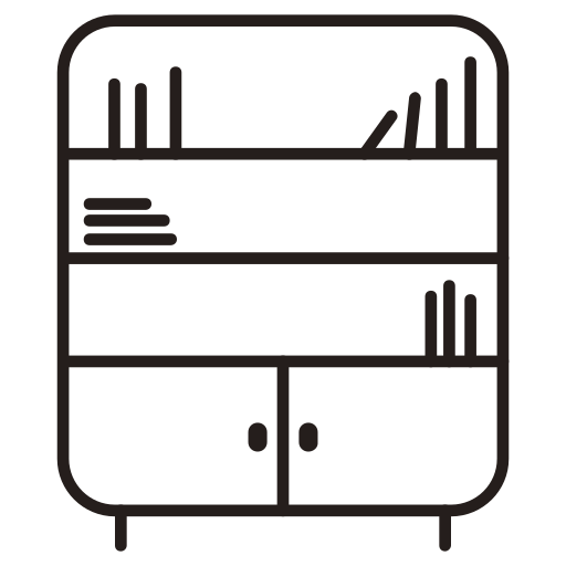 Furniture bookcase Icon
