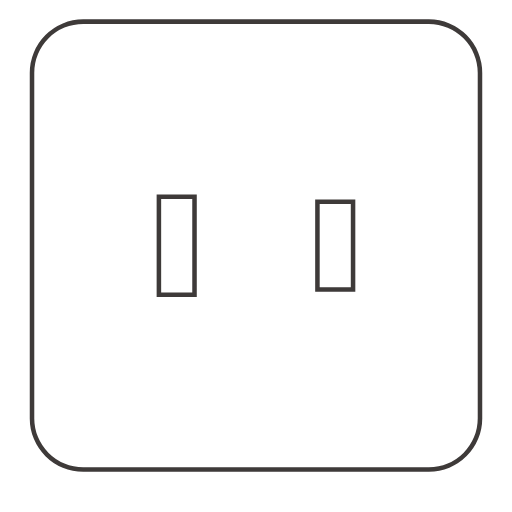 American 2-socket plug pin Icon