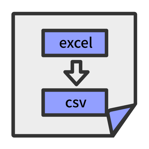 40. Excel to CSV conversion template Icon