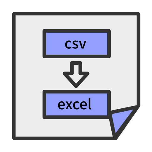 41. CSV to excel conversion template Icon