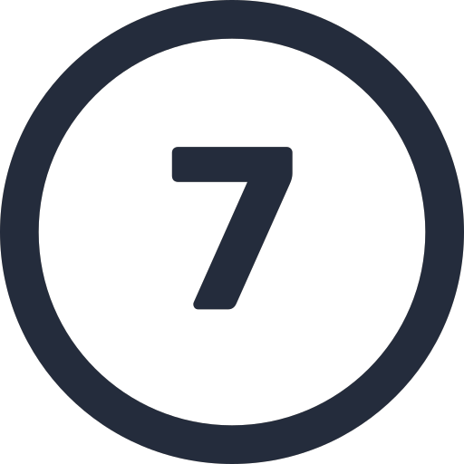 Number circle 7 - 24px Icon