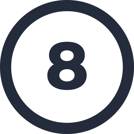 Number circle 8 - 24px Icon