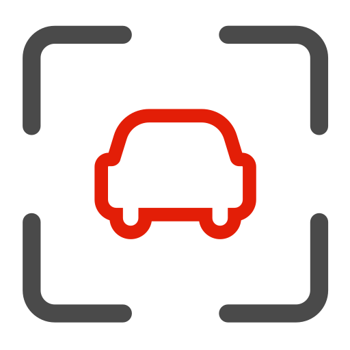 Code scanning and vehicle identification Icon