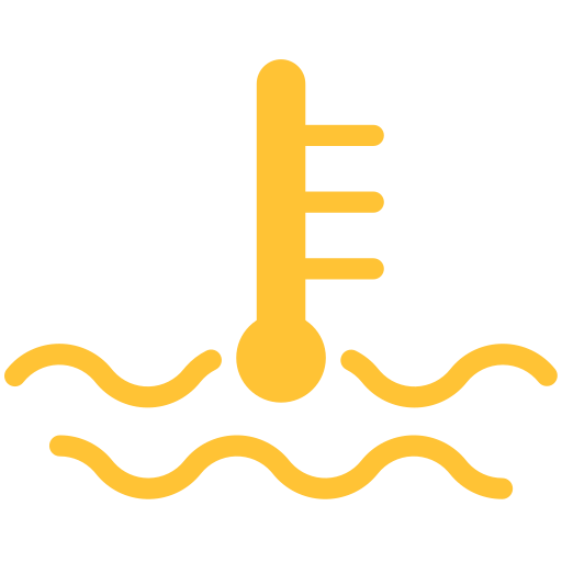 Water temperature alarm indicator Icon