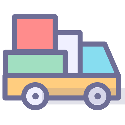A pickup truck full of goods Icon