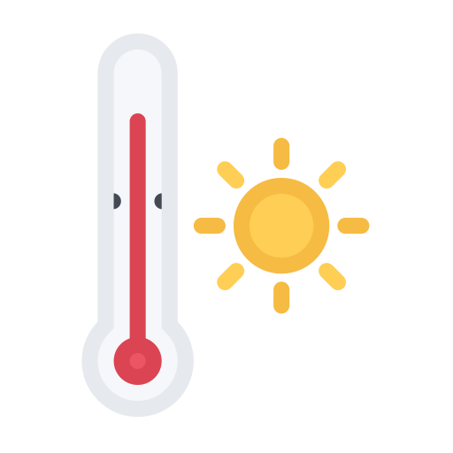 Air temperature - high temperature Icon