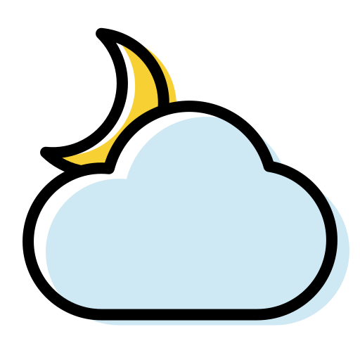Weather icon cloud night Icon