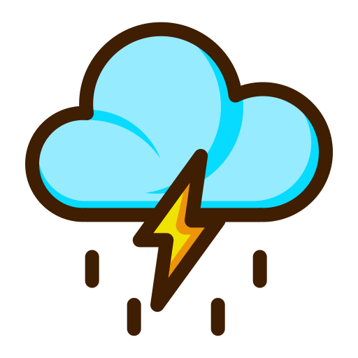 Linear thunderstorm Icon