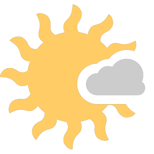 sun-with grey cloud Icon