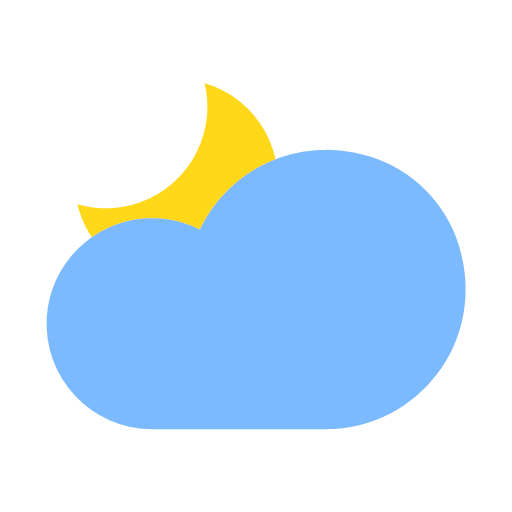 Sunny to cloudy (night) Icon