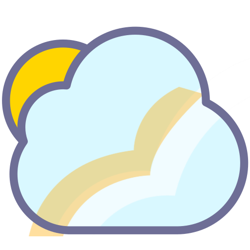 Cloudy to sunny weather Icon