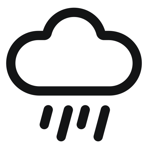 Weather, rainy day, heavy rain Icon