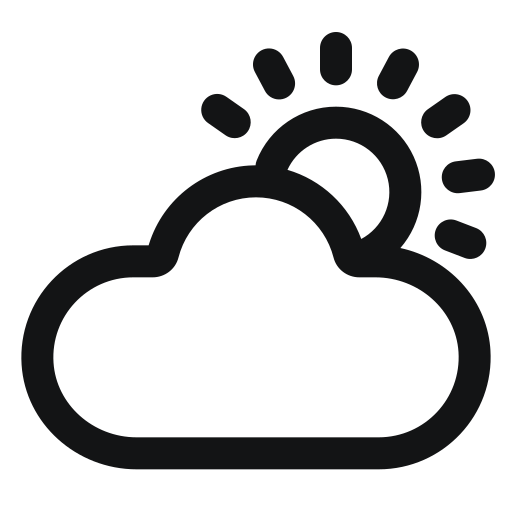 Weather, sunny to cloudy Icon