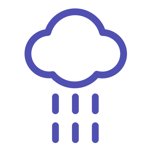 Moderate rain - heavy rain Icon