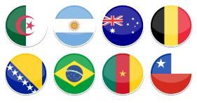 2014 World Cup Flags Icons