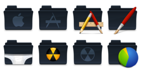 Agua Onyx Folders Icons
