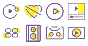 Linear player graph Icon Icons