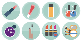 Cosmetics makeup Icons