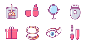 Makeup combination Icons