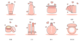 Skin care products Icons