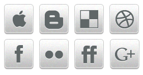 Black and White Social Icons