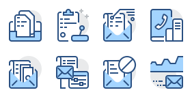 Blue business icon Icons