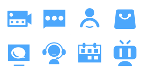 Blue enterprise collaboration Icon Icons