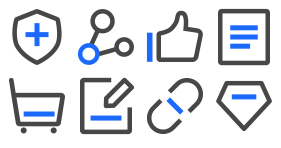 Blue Flat - Business Icon Icons