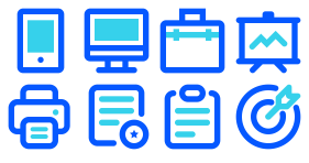 Business (linear icon related to bidding procurement) Icons