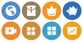 Business multicolor Icon Icons