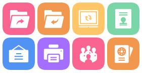 Collaborative office system Icon Library Icons
