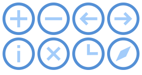 Commercial two color linear Icon Icons